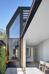 View from rear courtyard to the living space at Charles St by Lande Architects.