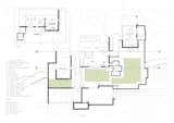 Floor plan of main home and studio cottage of House V by Daffonchio Architects.