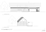 Northwest and Northeast elevations of The Barn by Paul Uhlmann Architects.&nbsp;