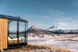 The cabins overlook the Hekla volcano, one of Iceland’s most active volcanoes. It is part of a 25-mile-long volcanic ridge, and during the Middle Ages it was referred to by Europeans as the "Gateway to Hell."