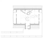 Ground floor plan of Triangle House by Edgar Papazian Architect.
