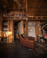 Living room of Canadian Castaway Off-Grid Cabin.