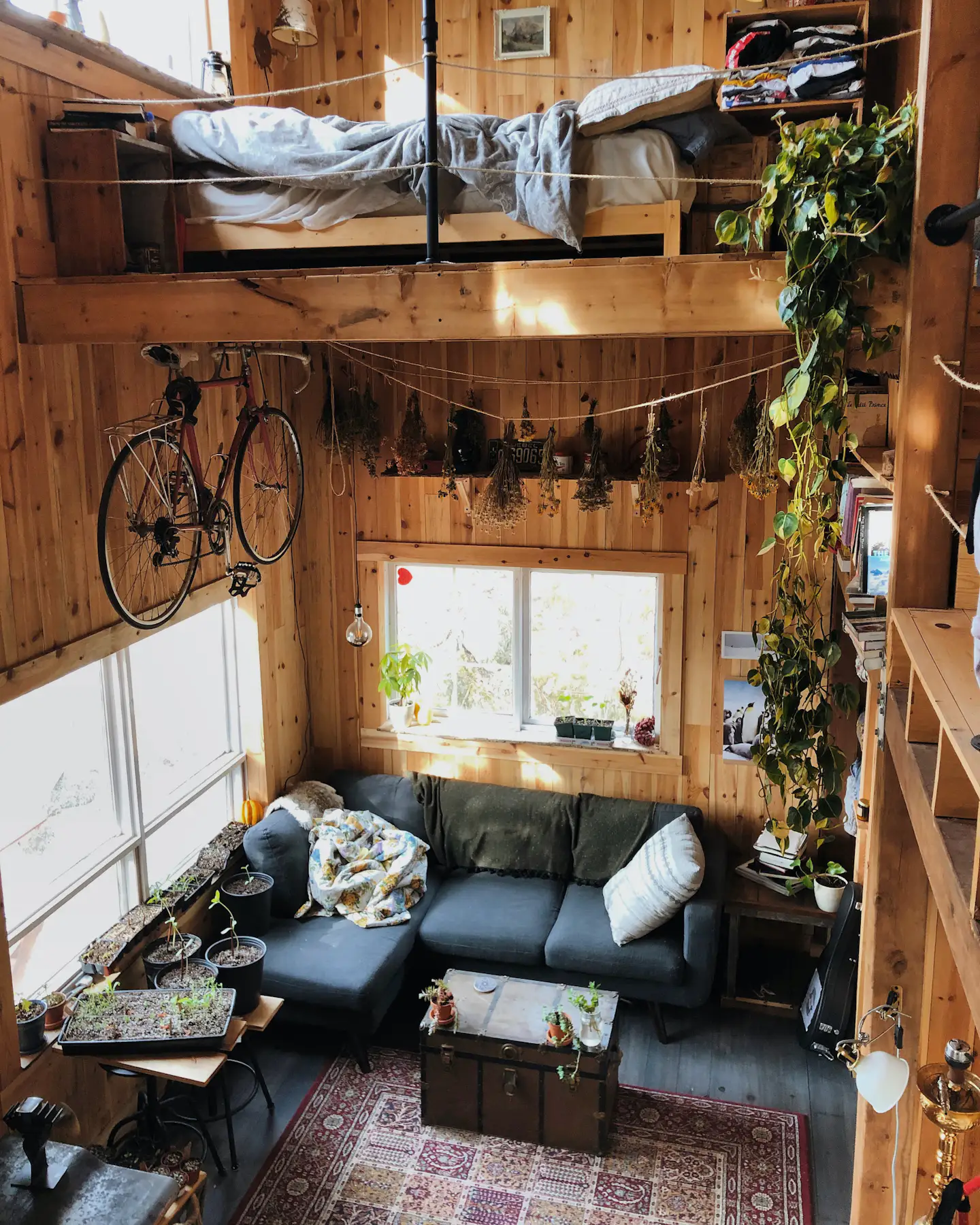 Image showcasing Photo 8 of 19 in A Filmmaker Builds a Rustic Off-Grid Cabin Deep in a ...