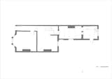 Ground floor plan of Zigzag Roof House by 4 S Architecture before the extension. The central room was opened up to the hallway to let more light into the interior in an earlier renovation.