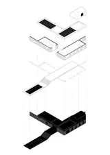 Exploded axonometric drawing of Casa Ter by Mesura