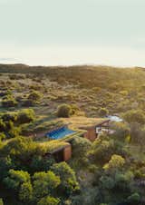 Witklipfontein Eco Lodge is off the grid, and features solar panels and solar water heating on the roof. Water is pumped from a borehole, used, and then treated in a French drain before it goes back to into the ground.