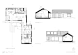 Plans and sections of Clay Retreat by PAD Studio