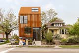 Exterior, Metal Roof Material, House Building Type, Gable RoofLine, and Metal Siding Material Two Experimental Townhouses Clad in Cor-Ten Steel Add Density to a Seattle Neighborhood - Photo 1 of 19 - 