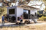 The RD24 with the deck, access ladder, and solar roof extended. Bikes can be stored on the rear.  Photo 3 of 14 in This $300K Off-Grid Travel Trailer Even Comes With a Walk-In Closet