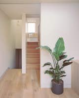 The stairs lead up from the existing first floor—which is now entirely occupied by the couple's two daughters—through the new study, and up to the primary bedroom suite.