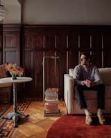 A Brooklyn home designed by Hans Lorei, who’s pictured here, showcases warmth and classic design sensibilities.