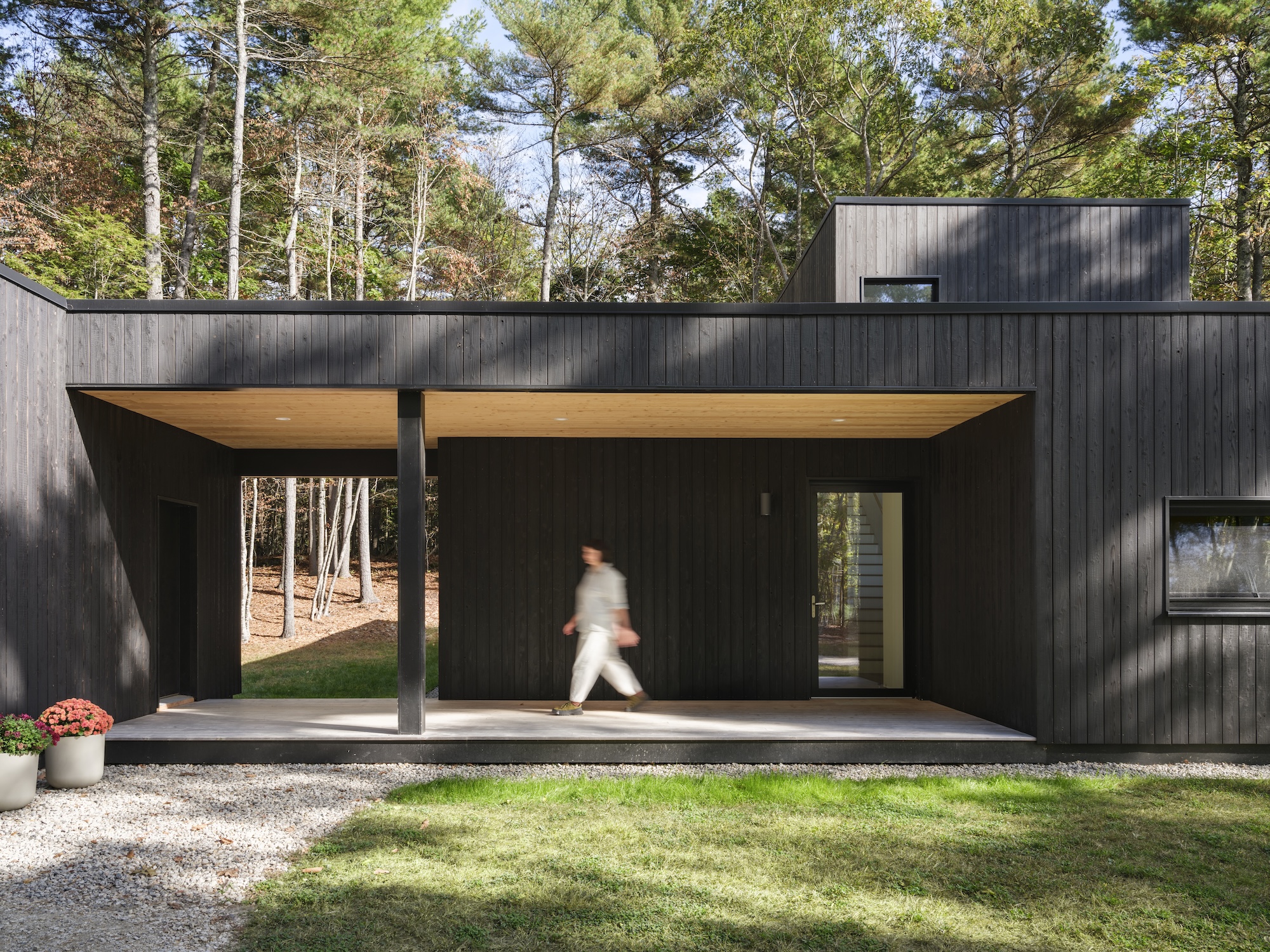 Blackish House sideA / Z セット This Blackened Cedar Home Was Designed to Vanish Into the Trees