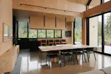 Barnes says she really cited the kitchen as the “hub” of the home. Operable casement windows allow for natural ventilation while framing views of the recovering landscape beyond.