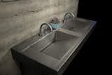 Twin RampSinks in genuine Pewter MetalCrete® finish.