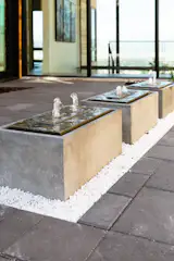 Modern art meets water features.