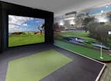 A golf and multi-sport simulator create a lively and active lifestyle at The Franklin luxury rental.