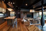 Sleek modern designed kitchen, still enjoying the expansive views 