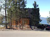 Screened entrance surrounded by ponderosa pine trees