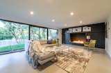 MASSIVE basement fireplace upgraded to crushed glass gas burner system