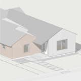 Architectural diagram of the street facing addition.