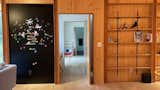 Pivot door, steel magnet wall