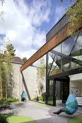 Outdoor, Trees, Concrete Fences, Wall, Walkways, Back Yard, Garden, Grass, and Gardens Courtyard  Photo 5 of 21 in The N M Bodecker Foundation by Skylab Architecture