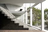 Stairway Home by Nendo staircase, indoor-outdoor connection, transparency, minimalist, Japanese architecture, staircase design