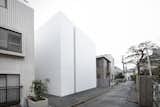 Stairway House by Nendo exterior, minimalist, white box architecture, Japanese architecture