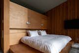 The internal partitions and furniture are made from plywood, while the walls are clad in Hokkaido cedar. 