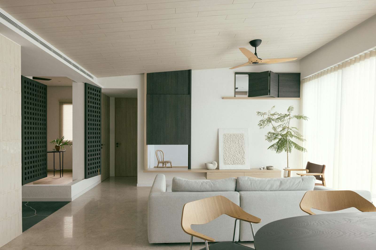 Photo 1 of 19 in Surprising Windows Between Rooms Create Connections on