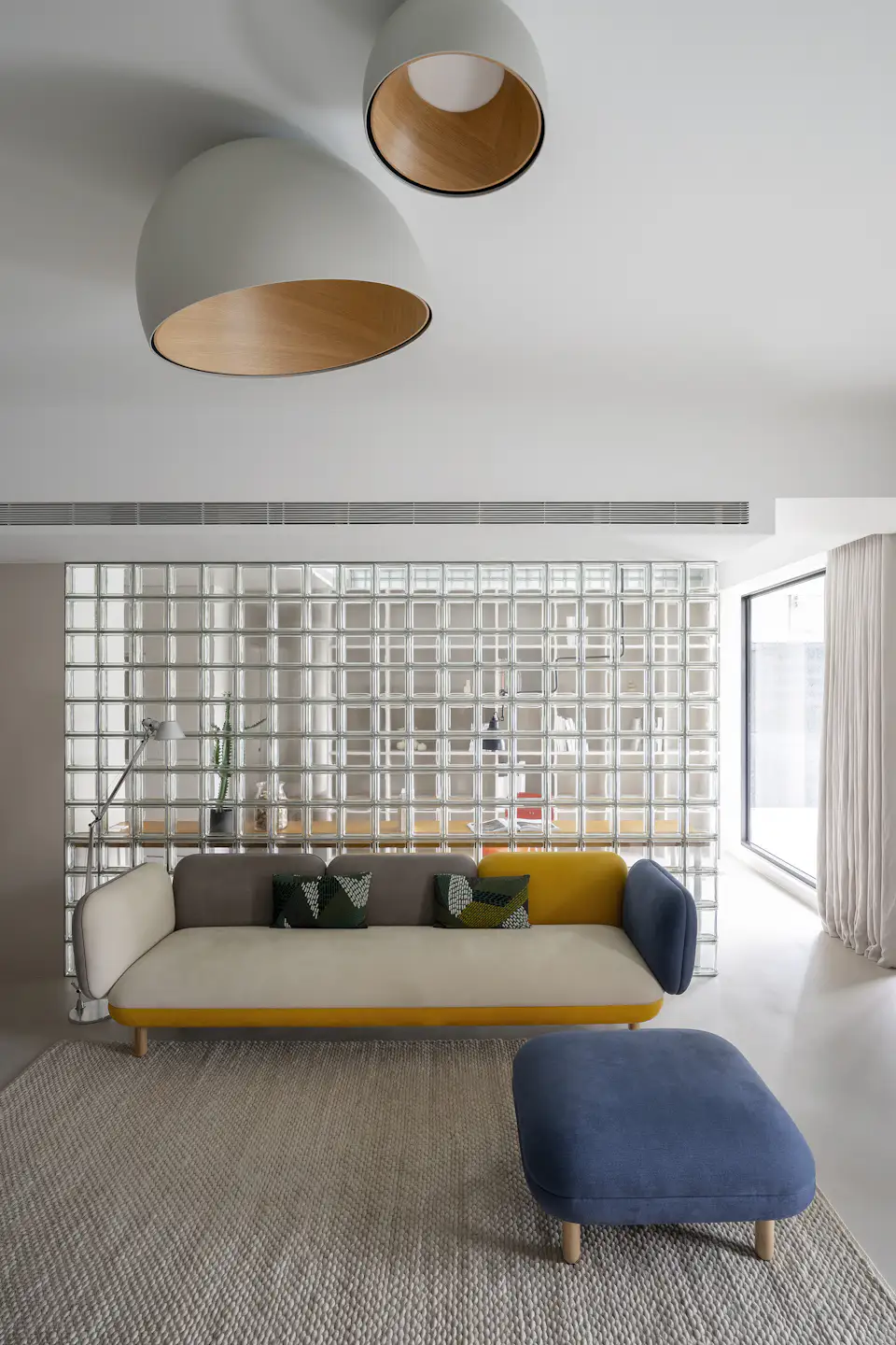 Image showcasing Photo 2 of 15 in This Renovated Taipei Apartment Sees the Glass Brick ...