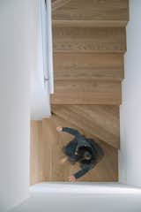 The staircase is made from teak. 