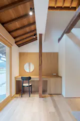
“The design aims to restore functionality and comfort as a modern home while respecting the traces of time and history found in this approximately 100-year-old traditional house,” says architect Reiichi Ikeda.
