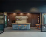 The modestly sized kitchen is enclosed to keep out animals.