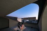 The wood and plaster lines of the roof curve around the sky.  Guests can experience Japan’s rich culture without leaving Komatsu South through private tea gatherings as well as performances and workshops exploring traditional performing arts. Without the pressure of time often found in more commercial settings, guests have plenty of opportunity to talk to cultural experts about their craft. 