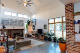 The living room opens to a dining/ kitchen combo. 