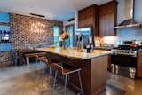 Custom chandelier in the dining room.  
