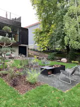 Firepit the homeowner added