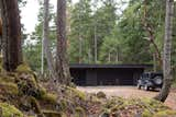 Exterior, Wood Siding Material, Mid-Century Building Type, Shed Building Type, and Flat RoofLine View of Garage  Photos from Favorites