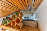 Hügge Home - Main loft with hexagonal shelving unit