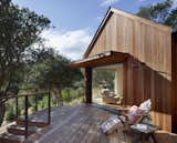 Back deck with art studio entrance