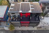 7.37kW grid-tied, roof-mounted, PV solar panel system on standing seam metal roof