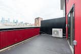 18-ft wide Roof Deck with Recycled Rubber Flooring (city view facing north)