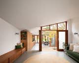 A Cloistered House by Turner Architects living room and courtyard.