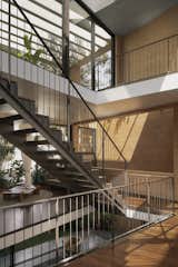 Stairwell of Debris Block House by Collective Project