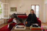 Designer Josie Ford shares her LA apartment with Atticus, her 200-pound Great Dane.