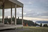 Seattle firm Wittman Estes designed this 1,300-square-foot cabin, which floats above a meadow on Whidbey Island.