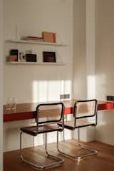 Office, Chair, Shelves, Medium Hardwood Floor, and Desk Workplace  Photo 9 of 23 in Apartment, 62 sq. meters in St. Petersburg by Antwe Design