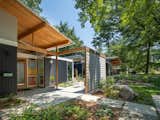 Vibrant colors at the entry to House A, a nod to the graphic palette of Case Study House No. 9