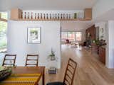 Custom ash shelving high in the new Dining Room